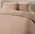 West Elm Queen Sz European Flax Linen Duvet Cover Pink Sandstone Melange. Fixed Price $139.00.