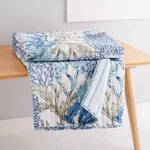 Mahina Euro Levtex Home Quilt Cotton Coral Beach Bay Ocean Nautica Full/queen. Fixed Price $134.25.