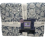 William Morris Sunflower Navy Queen Quilt Blue Coverlet Botanical Vines Floral. Fixed Price $98.00.