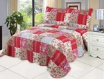 English Roses Bedding Quilt Bedspread Coverlet 3 Piece Reversible Full Queen Set. Fixed Price $42.95.