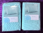 Martha Stewart Quilted Sham Atlantic Palm Matelasse Teal Nwt Cotton Tropical. Fixed Price $75.00.