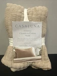 Casaluna Reversible Textured Cotton Chambray Coverlet Sham Natural Standard. Fixed Price $18.87.