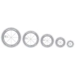 Creative Grids Quilt Ruler Circles Set, 5 Discs With Grips - Cgrcrcl. Fixed Price $78.41.