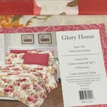 Glory Home Queen Floral Bedspread Set Multicolor 6 Piece Bedding For Bedroom. Fixed Price $25.99.
