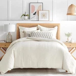 Levtex Home - Reede Muslin Cream Comforter Set Twin + One Standard P. Fixed Price $112.00.