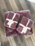 Pottery Barn Cozy Cloud Velvet Full Queen Quilt 2 Standard Shams Ruby Red. Fixed Price $299.99.