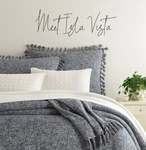 Annie Selke Pine Cone Hill Isla Vista Full Queen Cotton/linen Coverlet Blue New. Fixed Price $152.15.