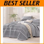 Printed Boho Style Queen Quilt Set - All Season Comfort. Fixed Price $55.19.