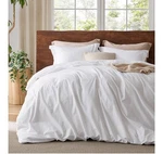Bedsure White Duvet Cover Queen Size Bedding Set 90"X90" & 2 Pillow Cases. Fixed Price $49.99.