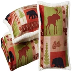 Carstens JP587 Patchwork Lodge Plush Bedding Set Twin Multicolor. Fixed Price $127.76.