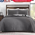 Reversible Microfiber Quilt Set Lightweight Bedspread Pillow Cover Cozy Bedding. Fixed Price $41.89.
