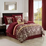 Stratford Park Jacquard 7-PC Comforter Set Mollybee Red Gold. Fixed Price $145.99.