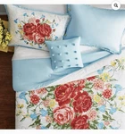 Nwt The Pioneer Woman Blue Cotton Sweet Rose 4-PIECE Comforter Set, King. Fixed Price $175.00.
