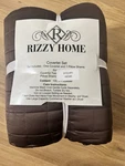 Rizzy Home Twin Quilted Coverlet Set Brown Solid 100% Polyester 68X86. Fixed Price $75.89.