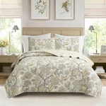 Autumn Floral Foliage Brown Gold 100%COTTON Quilt Set, Bedspread, Coverlet. Fixed Price $69.99.