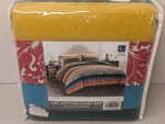 Lush Decor Boho Stripe Reversible Cotton Duvet Cover King Turquoise Tangerin. Fixed Price $99.99.