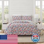 Modern Heirloom Blossom 2-PIECE Reversible Cotton Quilt Set Lightweight. Fixed Price $91.36.