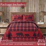 Virah Bella - Cabin Life (red) Lightweight Reversible Quilt Set. Fixed Price $79.95.