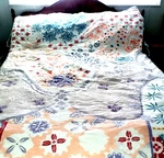 Anthropologie Queen Reversible Quilt Bedspread Patchwork Bohemian 92X96 Cotton. Fixed Price $89.99.