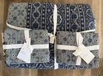 Pottery Barn Auden Pick-stitch Handcrafted Reversible Queen Quilt King Sham Blue. Fixed Price $309.99.