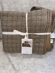 Levtex Home Mills Waffle Cotton Queen Quilt Set, Cocoa - Comfy Soft Msrp $175. Fixed Price $88.88.