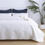 Twin Bedding Set - White Soft Breathable Quilt, Modern Style Emboss.... Fixed Price $40.49.