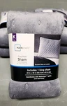 (1) Mainstays Gray Mink Pillow Sham King Sized 20" X 36". Fixed Price $8.00.