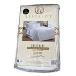Superior Solitaire Queen 3 Piece Bedspread Set Matelasse Coverlet White 2 Shams. Fixed Price $120.00.