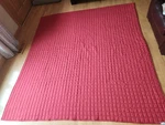Martha Stewart Quilted Full (84" 89")BEDSPREAD*BURNT Red*reversible*gd Condition. Fixed Price $40.00.