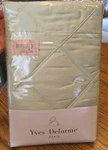 Pair New Vintage Yves Delorme Quilted Sham Pistachio Satin Cover Pillow 12 X 16. Fixed Price $124.69.