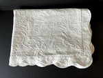 Martha Stewart Matelass Pillow Sham Ivory Floral Scallop Standard Cotton Nwot. Fixed Price $14.00.