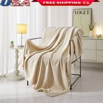 Cozy Textured Plush Throw Blanket Soft Recycled Polyester Warm All Ages Unisex. Fixed Price $24.55.