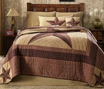 Landon Twin Single Quilt : Country Lone Star Western Rustic Red Cabin. Fixed Price $95.95.
