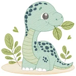 Children's Dinosaur Boy Adorable Embroidered Quilt Block. Fixed Price $19.95.
