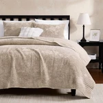 Wdcozy Velvet Size Quilt Set - Beige Striped QUEEN(90" X 92"),. Fixed Price $87.92.
