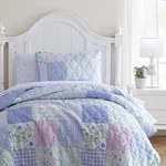 Cozy Kids Full Quilt Set - Whimsical Purple Patchwork Bedding For Girls. Fixed Price $87.99.