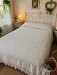 Vintage Morgan Jones Minuet Hobnail Chenille Bedspread Light Ivory 106X76. Fixed Price $89.99.