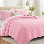 Lavsiry Pink King Size Bedding Set, Summer Thin Microfiber Quilted Beds.... Fixed Price $43.35.