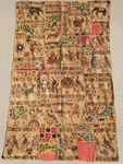 Vtg Hand Embroidery Tapestry Wall Hanging Art India Ganesh Animals Cotton Quilt. Fixed Price $145.00.