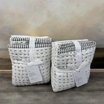 Pottery Barn Pick-stitch Wheaton Reversible Striped Cotton Quilted Shams King Ob. Fixed Price $89.95.