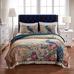 Barefoot Bungalow Eden Peacock Soft Quilt Coverlet Bedding Set, 3-PIECE King/cal. Fixed Price $172.88.