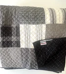 Cremieux Patchwork Quilt 110X98IN 100% Cotton Black White Gray Multicolor King. Fixed Price $109.99.