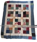 Homemade 4 Patch Star 60 X76 Quilt Country Cottagecore. Fixed Price $63.00.