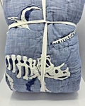 Pottery Barn Bones Blue Full Queen Quilt Dinosaurs New. Fixed Price $199.99.