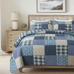 Slpr Blue Symphony Cotton Pieced Quilt Set - Queen 2 Shams Farmhouse Patchwork. Fixed Price $167.34.