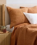 Nwot Quince European Linen Cotton Stitch Quilt Set Full Queen Terracotta Read!. Fixed Price $152.00.