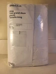 New Ikea Angslilja King Duvet Cover With 2 Pillow White. Fixed Price $49.99.
