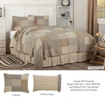 5 Pc Bundle Sawyer Mill Charcoal Queen Patchwork Quilt 2 Shams Pillow Cases Vhc. Fixed Price $181.75.