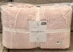 New Pottery Barn Kids Girl's Wave Recycled Full/queen Quilt, Blush Pink. Fixed Price $129.95.
