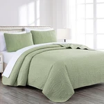 Chezmoi Collection Austin 3-PIECE Oversized Bedspread Coverlet Set (queen, Sa.... Fixed Price $56.89.